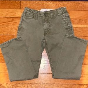 Gap olive chino pants, boys size 7 regular